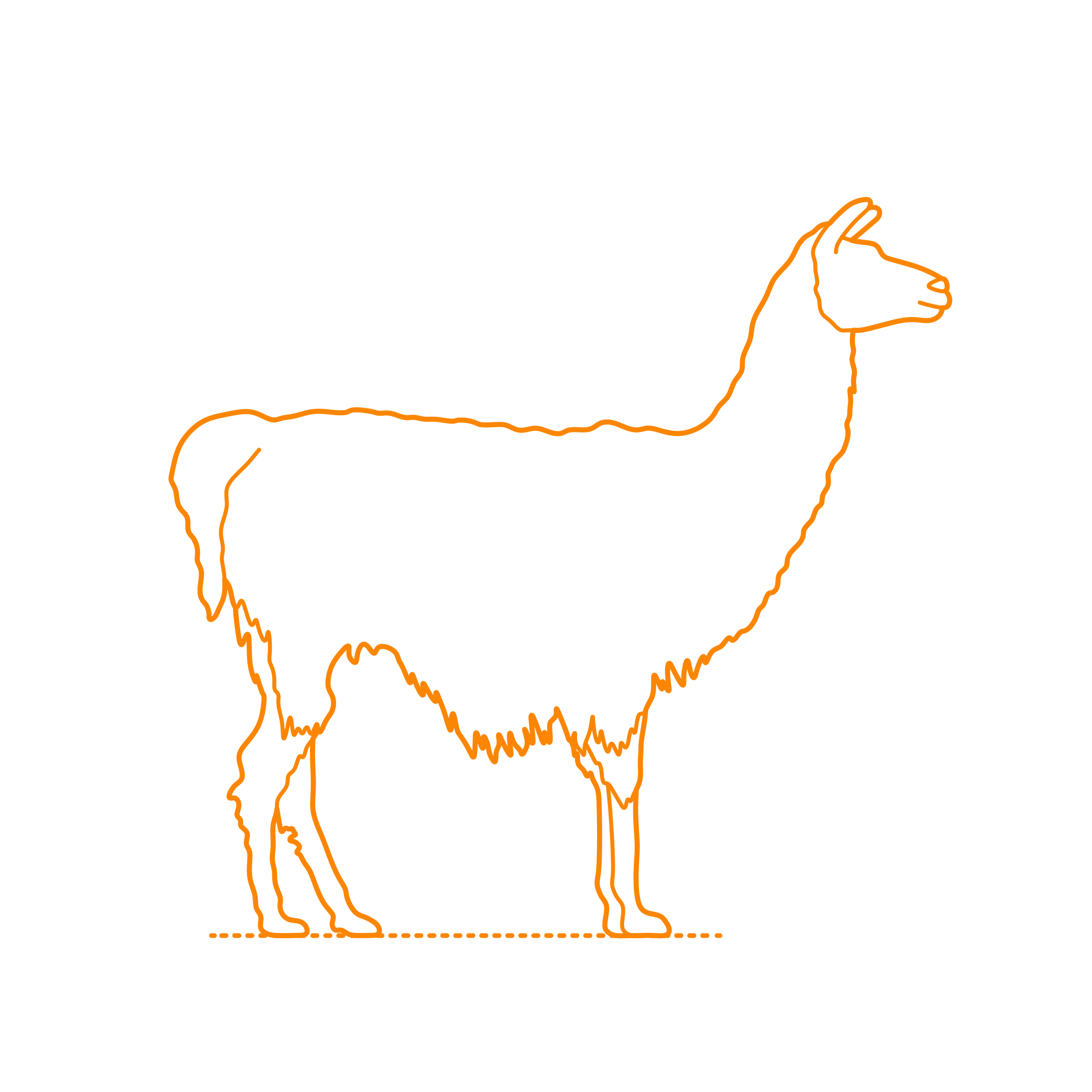 Animals Farm Llamas Sketch Style Svg Vector Free Vectors